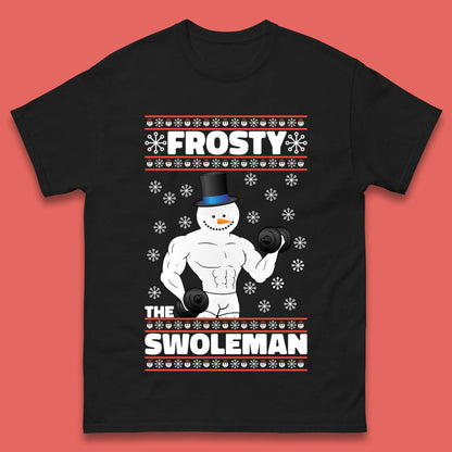 Frosty The Swoleman Christmas Gym Mens T-Shirt