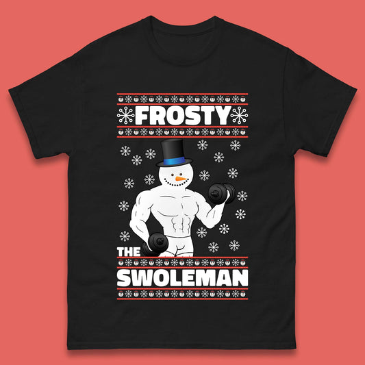 Frosty The Swoleman Christmas Gym Mens T-Shirt