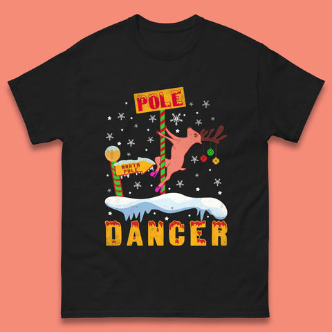 North Pole Dancer Christmas Mens T-Shirt