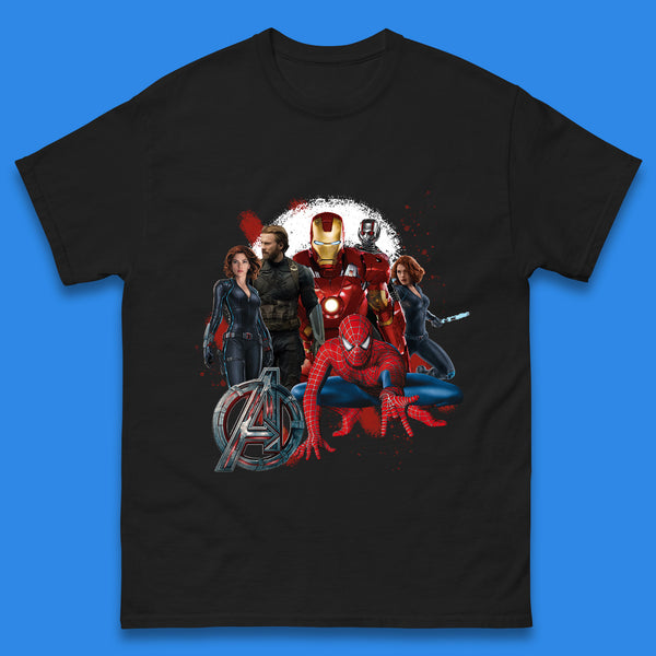Avengers Age Of Ultron Iron Man Captain America Black Widow Ant Man Spiderman The Avengers Superheroes Marvel Comics Mens Tee Top