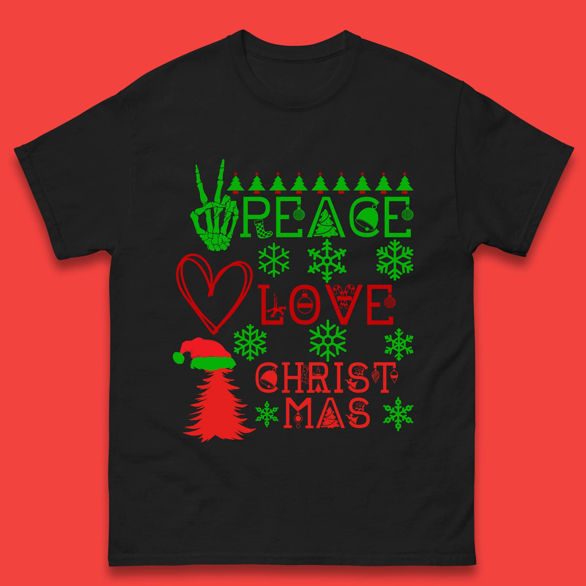 peace love christmas t shirt