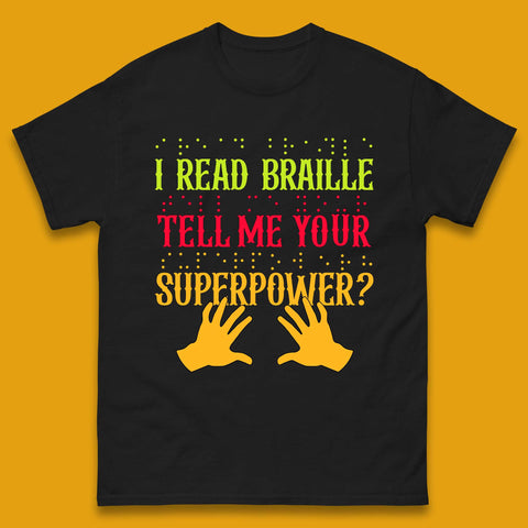 Braille Superpower Mens T-Shirt