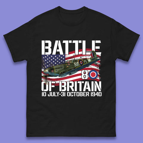 Battle Of Britain 10 July To 31 October 1940 WW2 Fighter Jet British Airforce Mens Tee Top