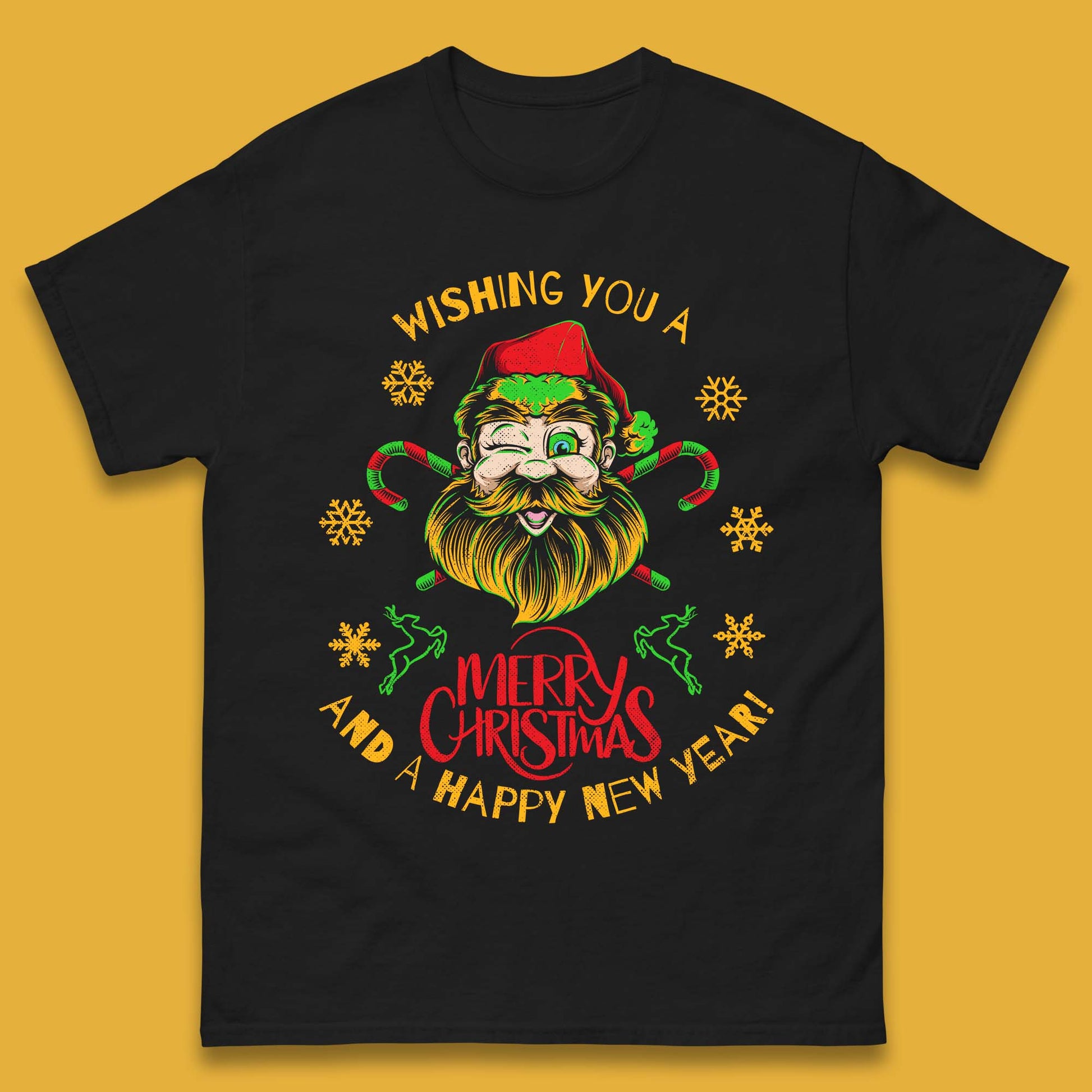 winking santa t shirt