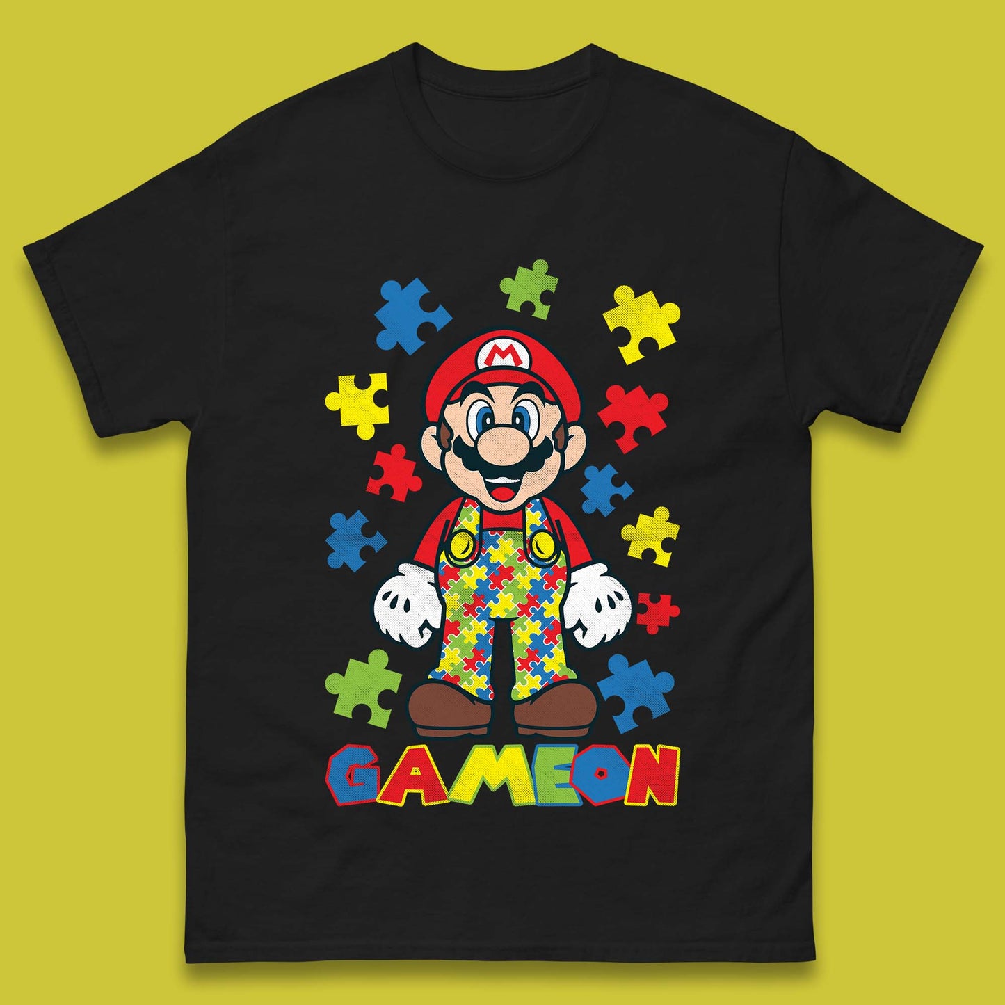 Autism Super Mario Mens T-Shirt