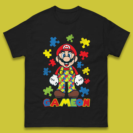 Autism Super Mario Mens T-Shirt