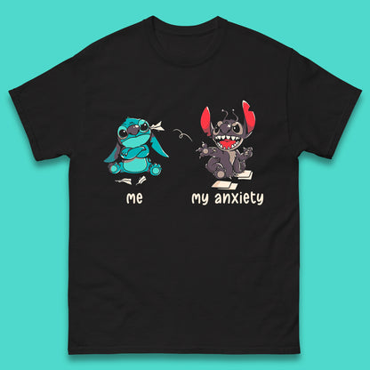 Disney Ohana Funny Me My Anxiety Ohana Lilo & Stitich Disneyland Cartoon Character Walt Disney Mens Tee Top