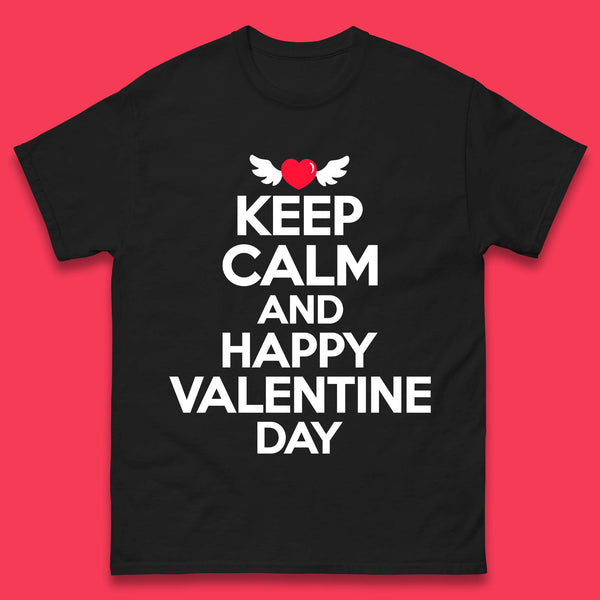 Keep Calm And Happy Valentine Day Mens T-Shirt