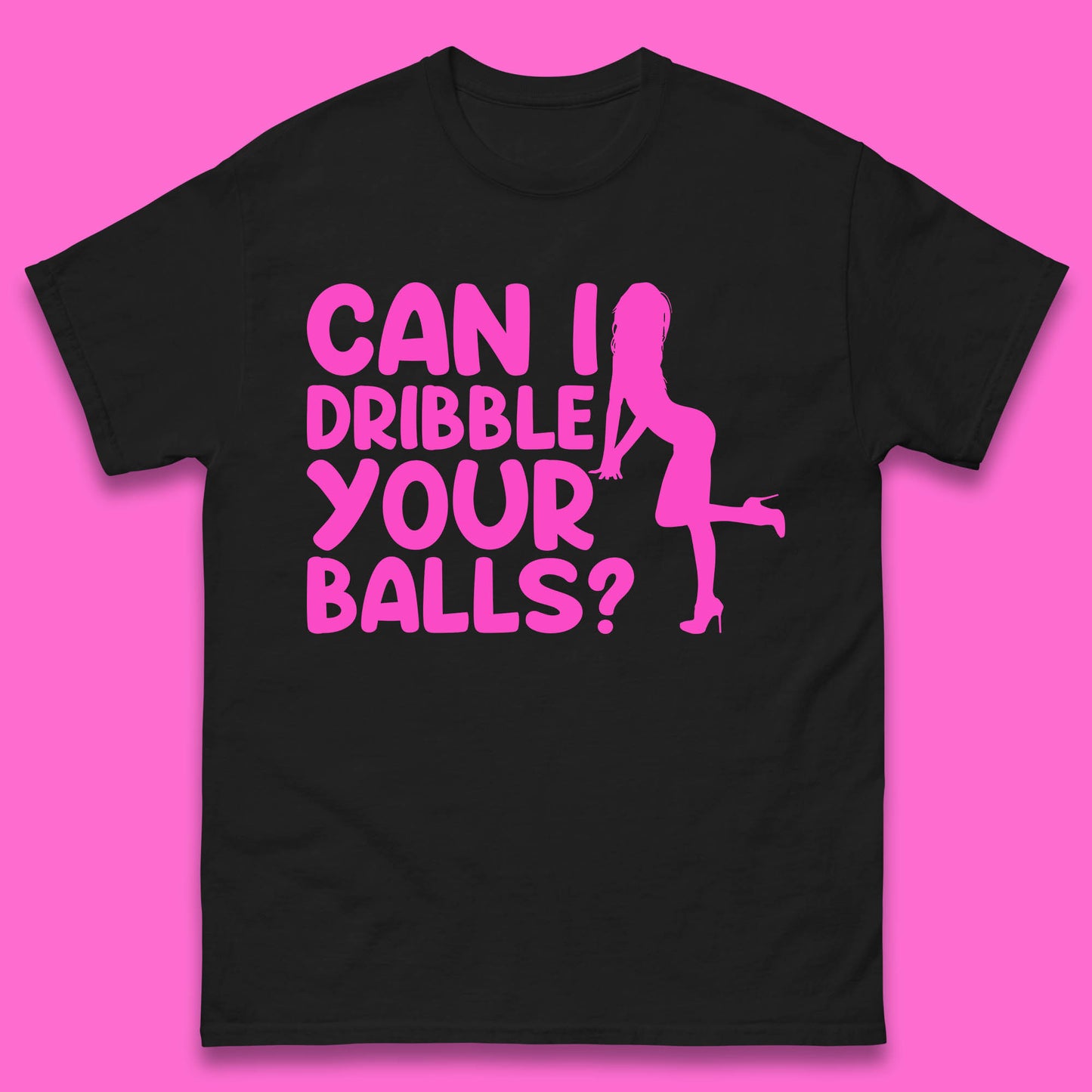 Can I Dribble You Balls? Offensive Adult Humor Gift Mens Tee Top