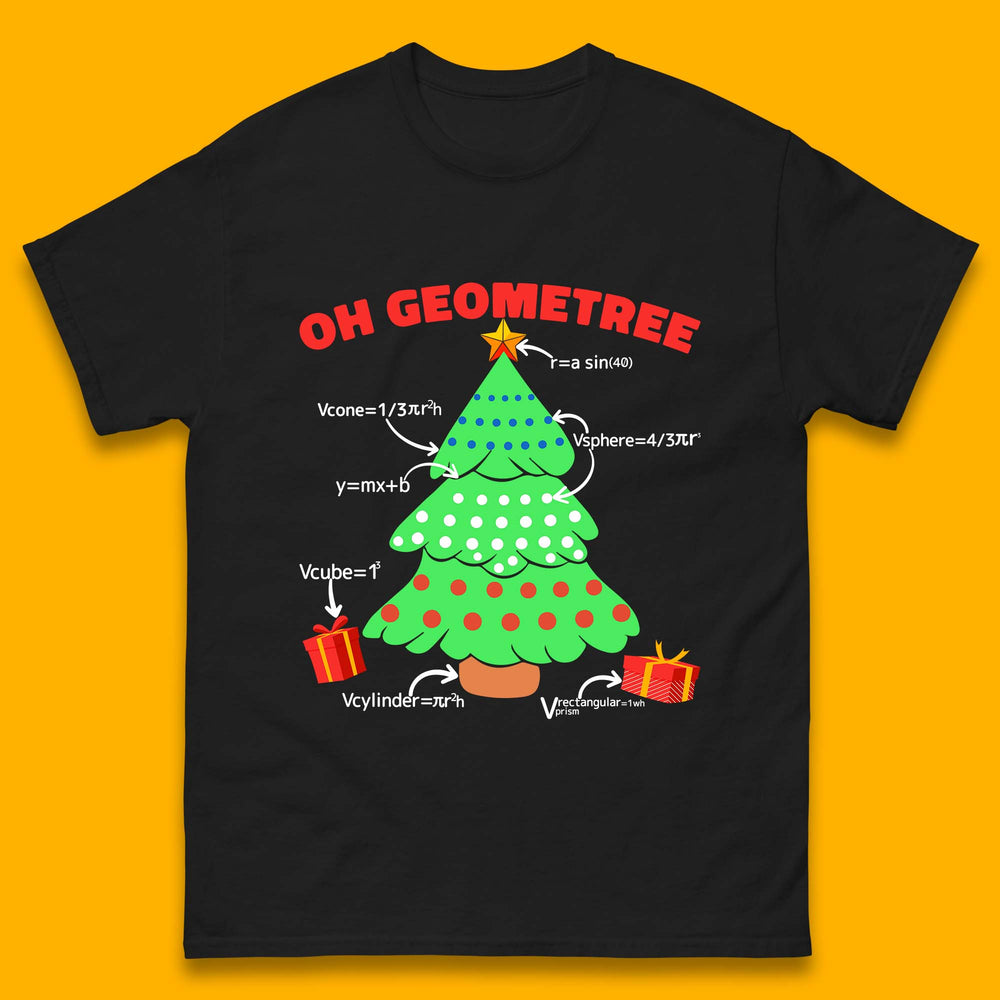 Oh Geometree Geometry Christmas Tree Funny Math Xmas Mens Tee Top