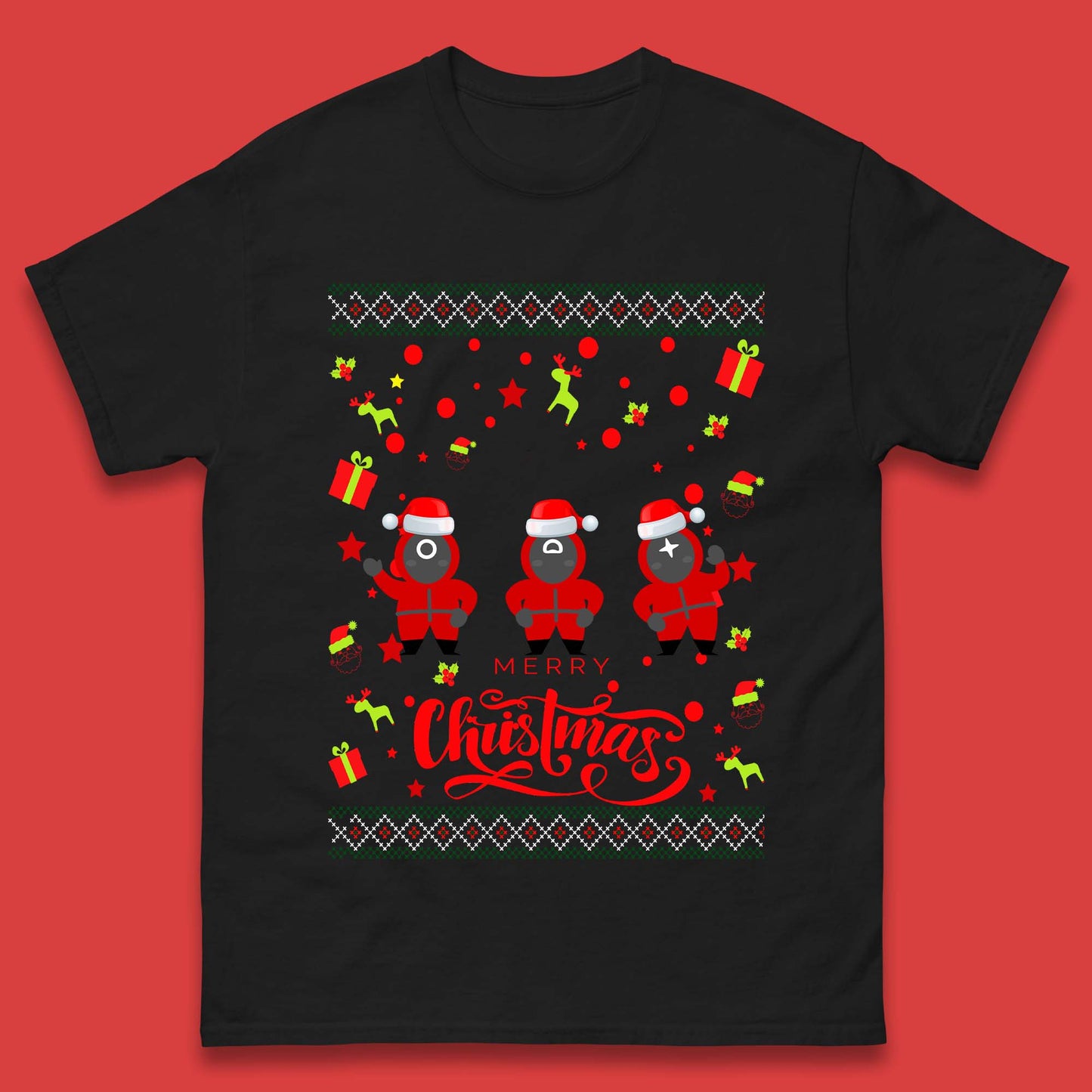 Squid Game Guards Christmas Mens T-Shirt