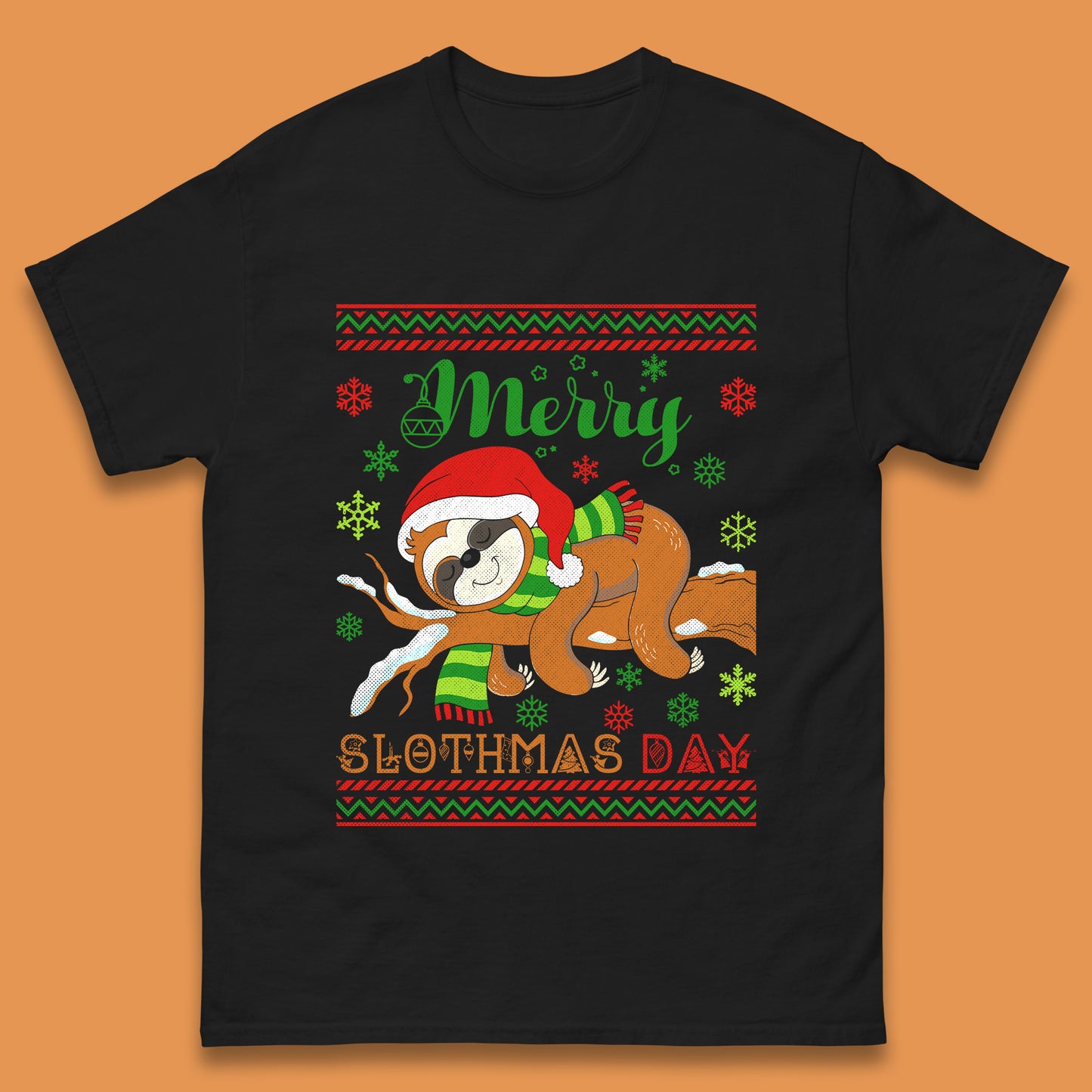 sloth christmas t shirt