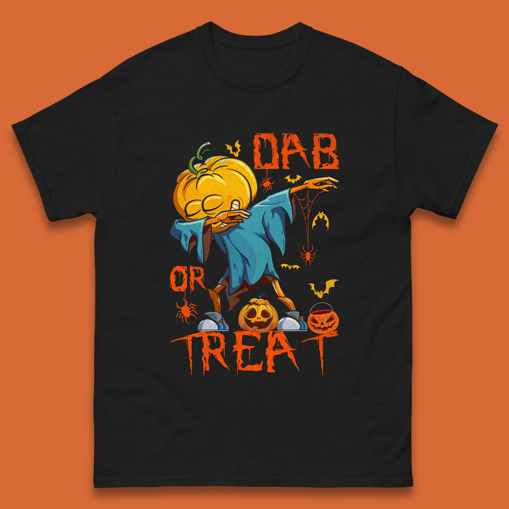 Dab Or Treat Scarecrow Dabs Halloween Dabbing Dance Horror Scary Mens Tee Top