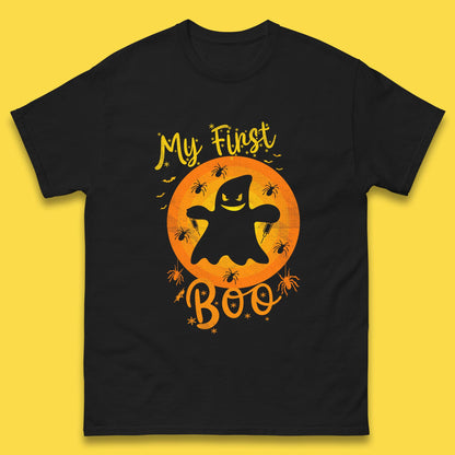 My First Boo Halloween Funny Boo Ghost Horror Scary Creepy Season Mens Tee Top