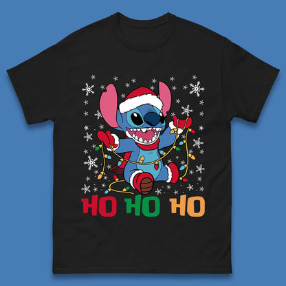 Happy Santa Stitch Christmas Mens T-Shirt