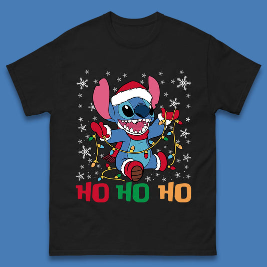 Happy Santa Stitch Christmas Mens T-Shirt