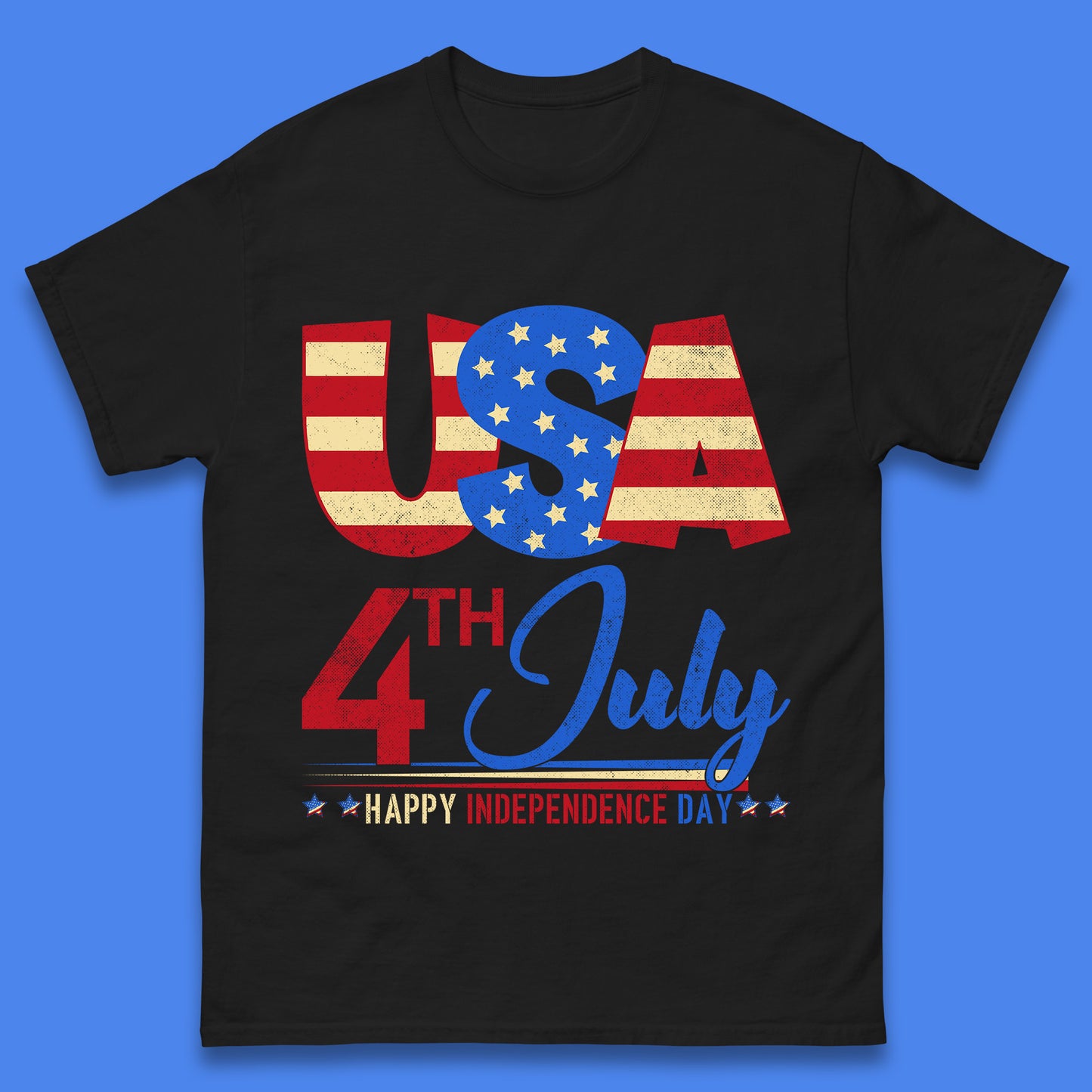 USA 4th July Happy Independence Day Celebration Patriotic Mens Tee Top
