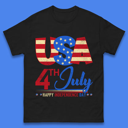USA 4th July Happy Independence Day Celebration Patriotic Mens Tee Top