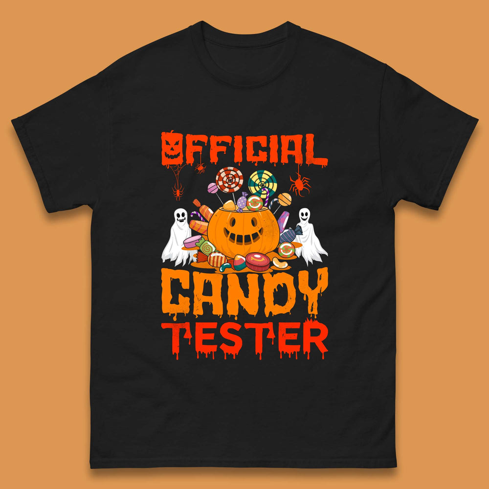 Official Candy Tester Halloween Trick Or Treat Funny Halloween Party Mens Tee Top