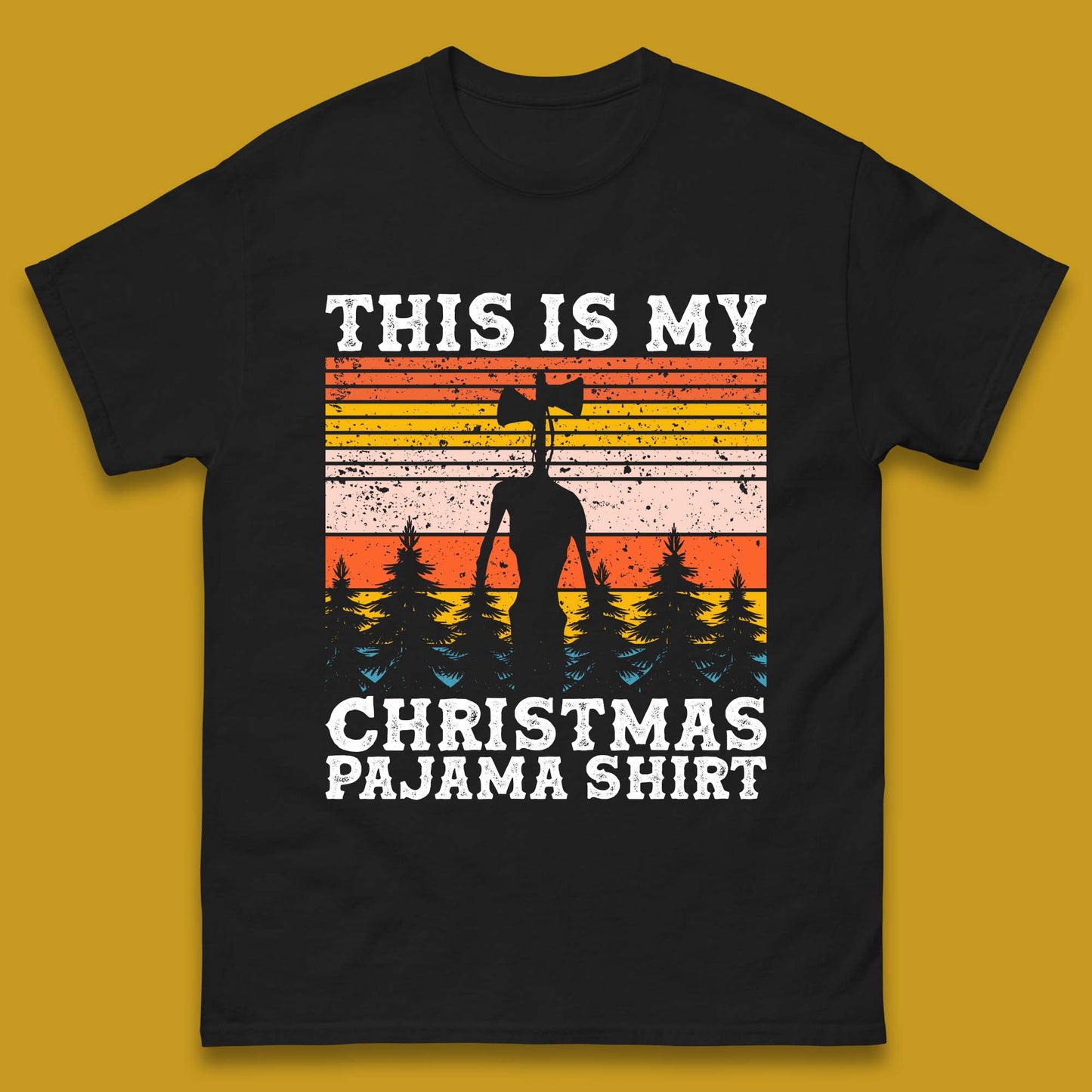 Alien Siren Head Christmas Mens T-Shirt