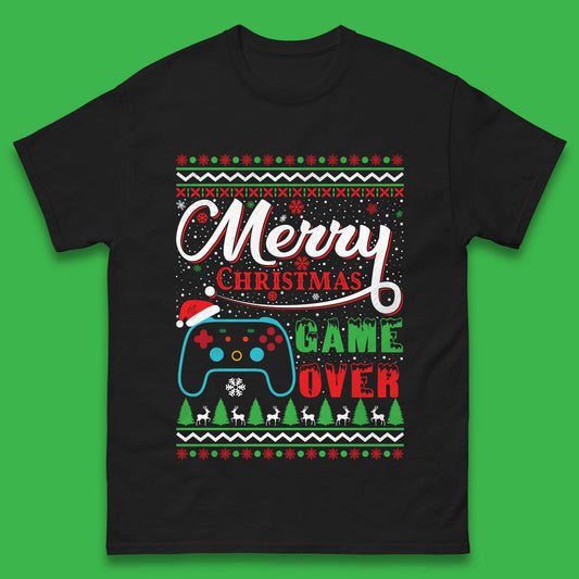 Merry Christmas Game Over Mens T-Shirt