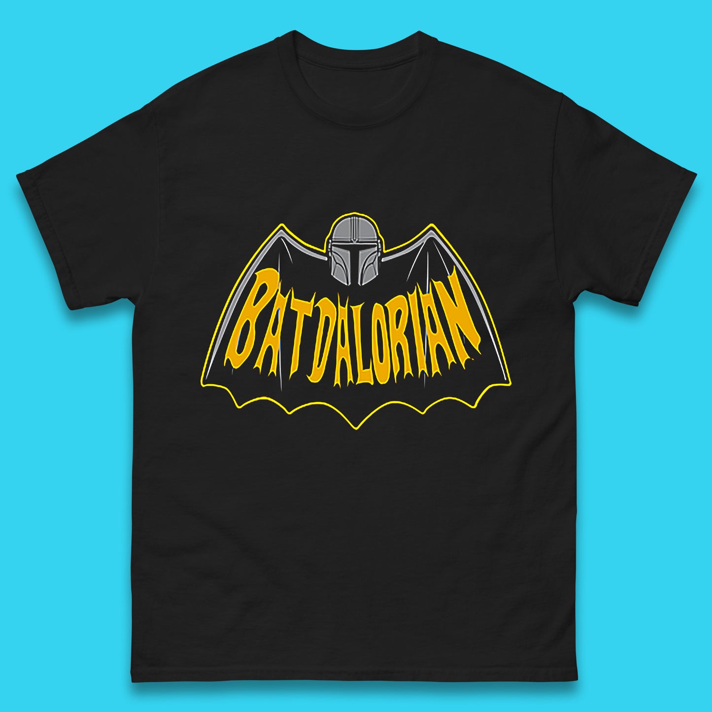 Batdalorian Star Wars The Mandalorian Or Mando X Batman Parody Fictional Characters Mens Tee Top