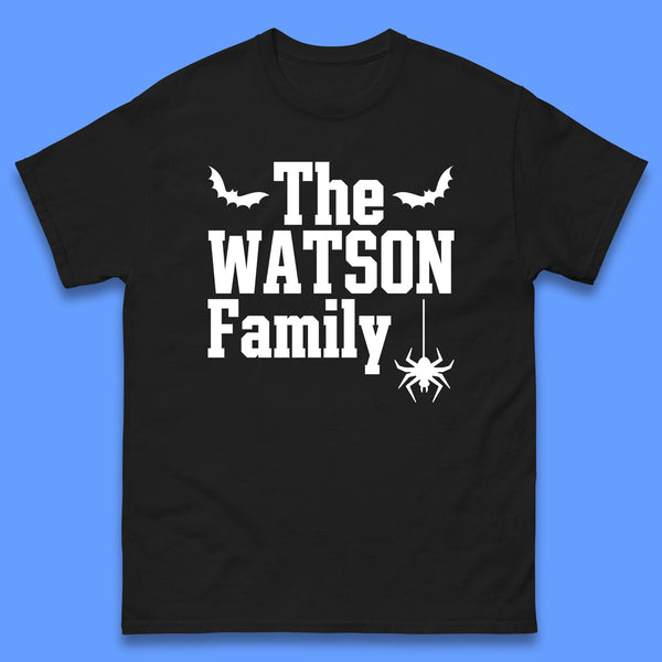 Personalised Halloween Family Your Name Horror Scary Spooky Matching Costume Mens Tee Top