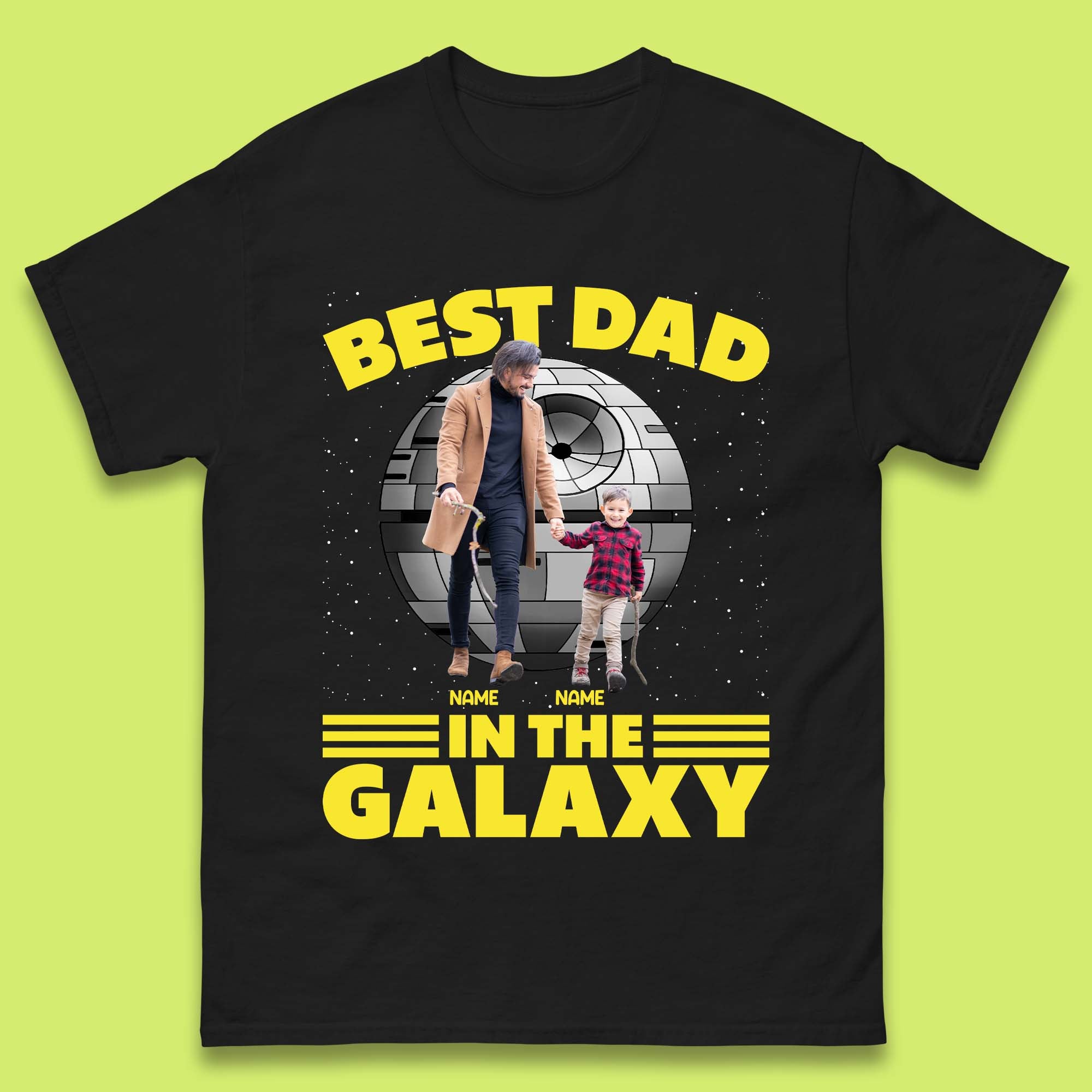 Personalised Best Dad In The Galaxy Mens T-Shirt