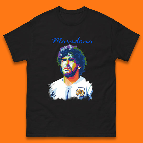 Legend Maradona Argentina Professional Soccer Player Greatest Of All Time Soccer Player Mens Tee Top