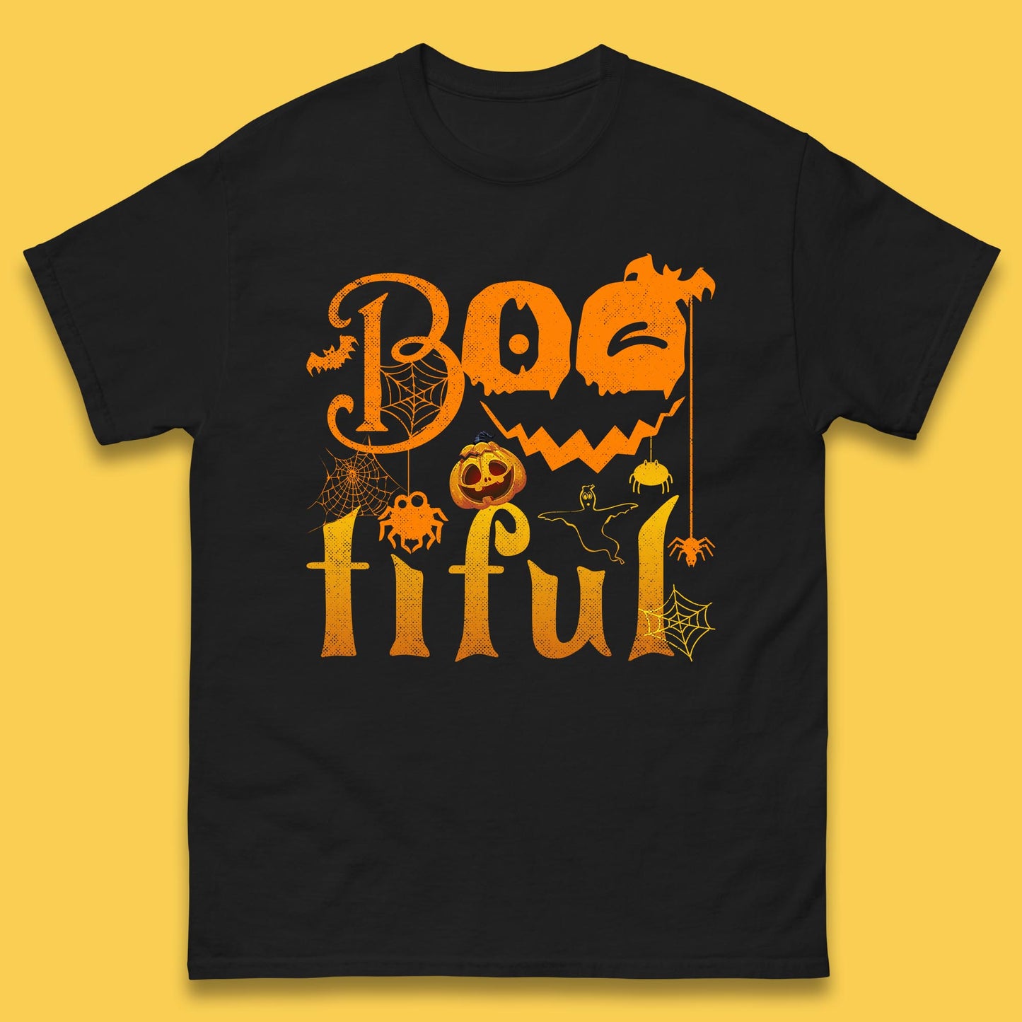 Bootiful Halloween Ghost Funny Boo Ghost Scary Spooky Season Mens Tee Top