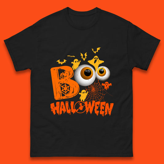 Halloween Spooky Boo Eye Balls Funny Halloween Boo Ghost Spooky Season Mens Tee Top
