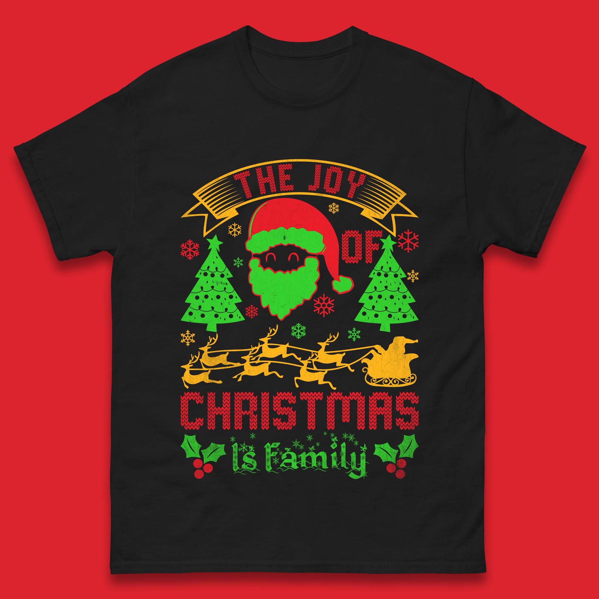 the joy of christmas is family t shirt