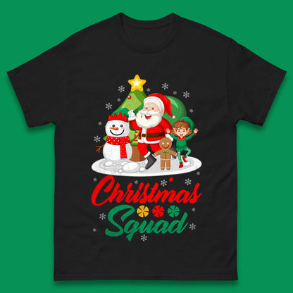 christmas squad santa claus snowman elf gingerbread t shirt