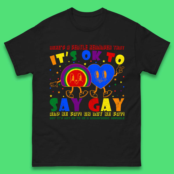 It's Okay To Say Gay Mens T-Shirt