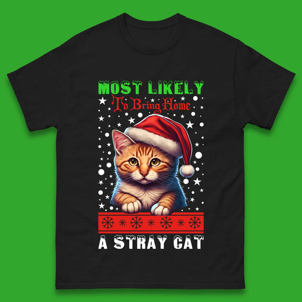 Stray Cat Christmas Mens T-Shirt