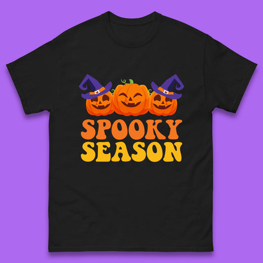 Spooky Season Halloween Jack-O-Lantern Pumpkins Spooky Vibes Mens Tee Top