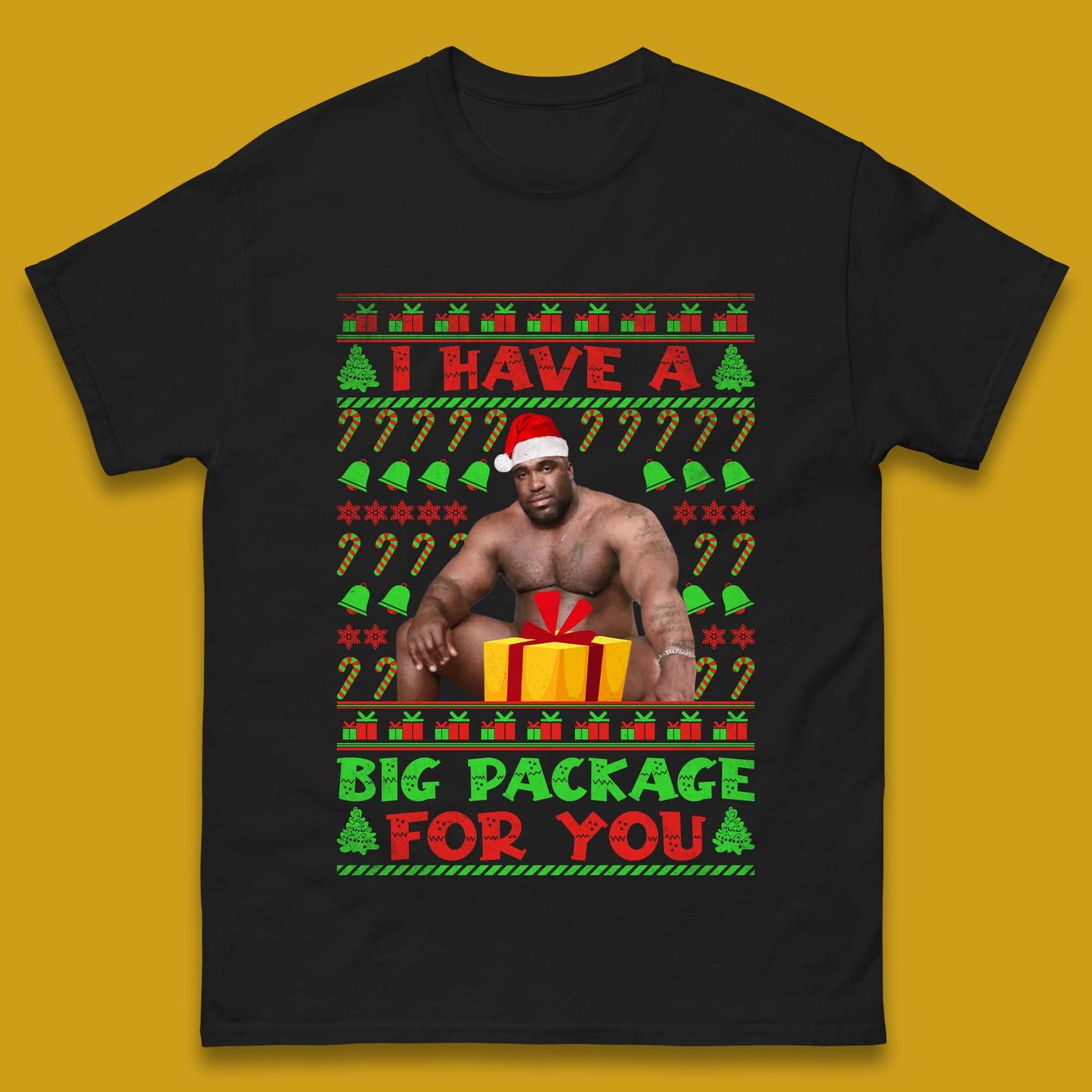 Big Package Ugly Christmas Mens T-Shirt