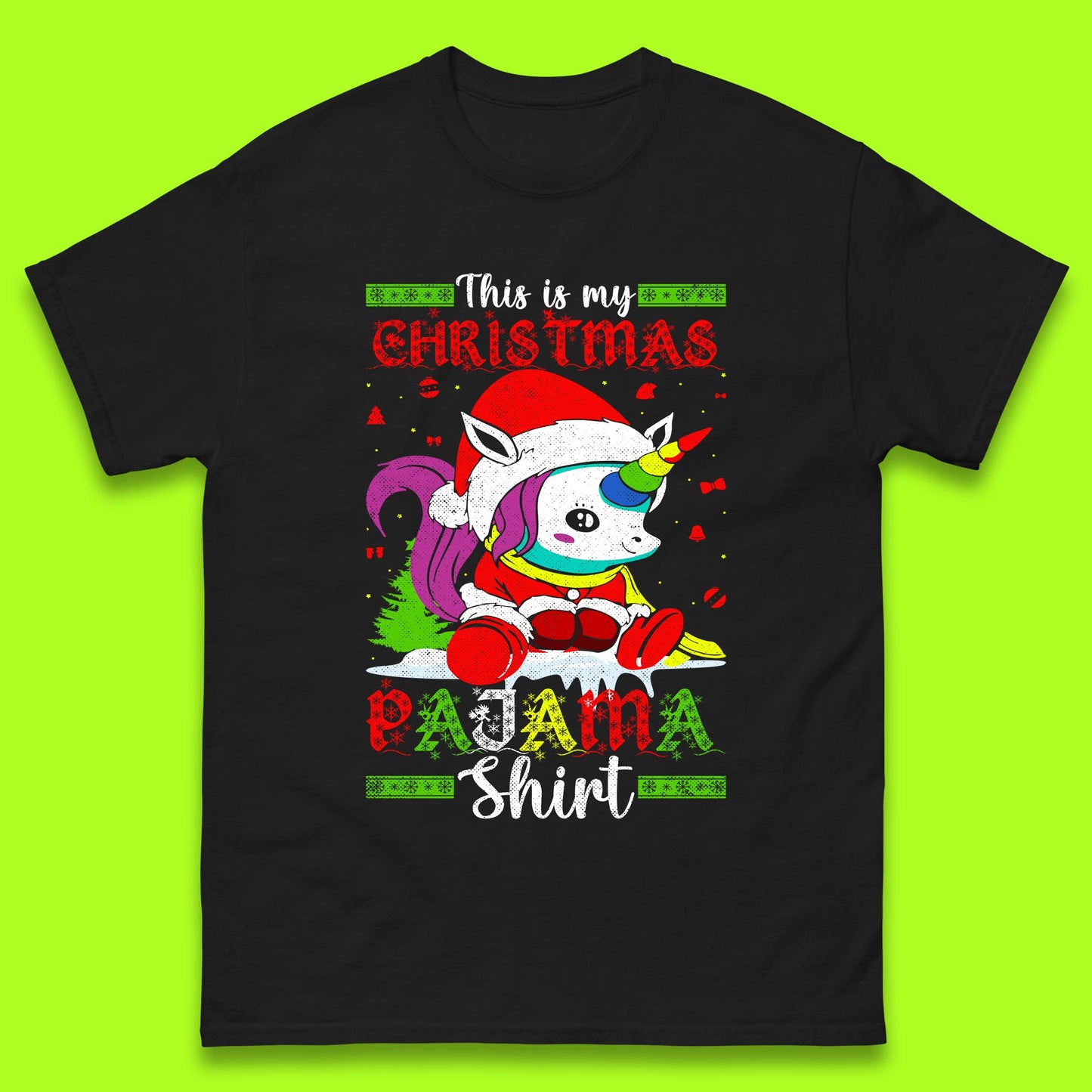 christmas unicorn santa costume t shirt