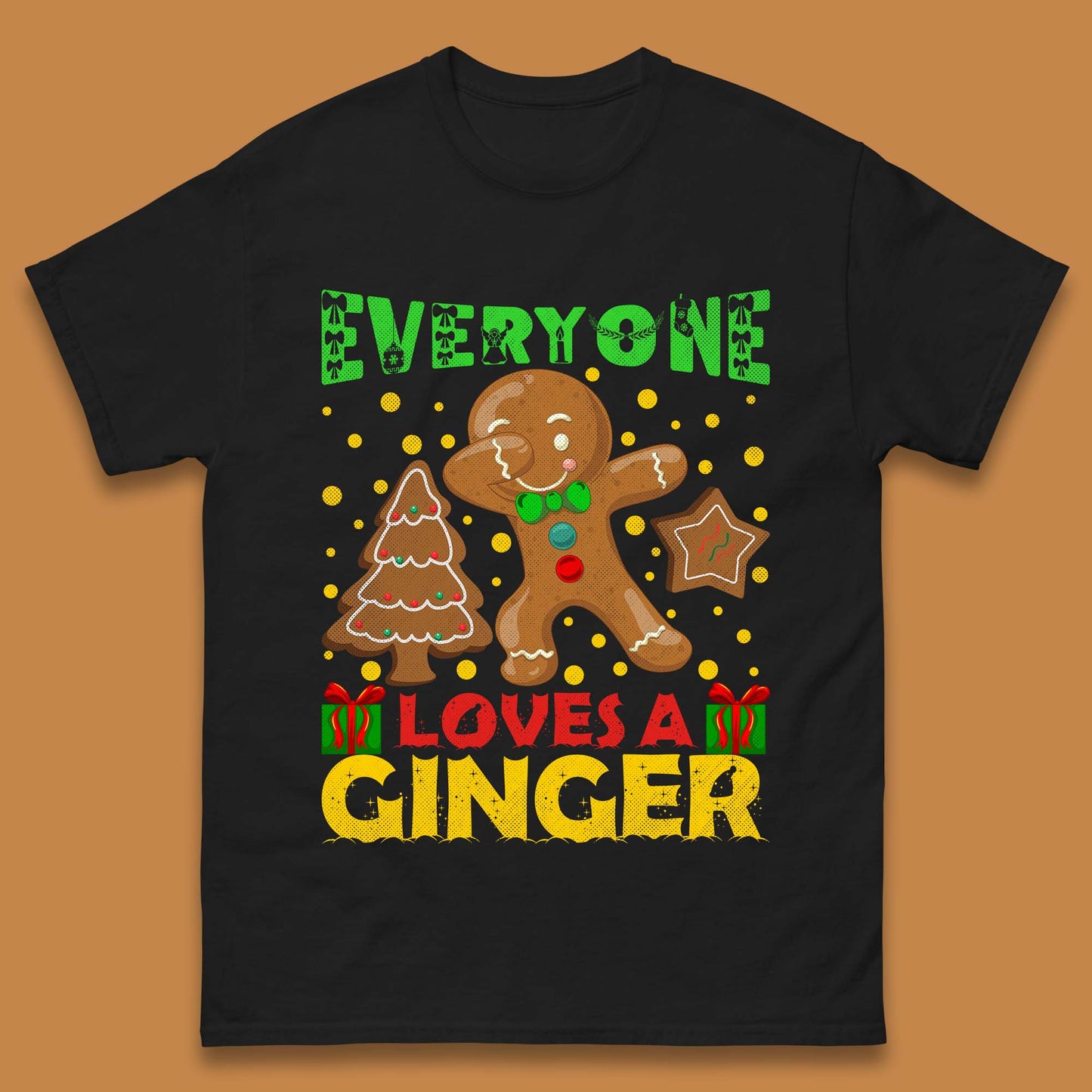 Dabbing Gingerbread Christmas Mens T-Shirt