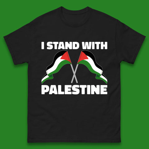 I Stand With Palestine Palestinian Flag Save Palestine Support Gaza Mens Tee Top