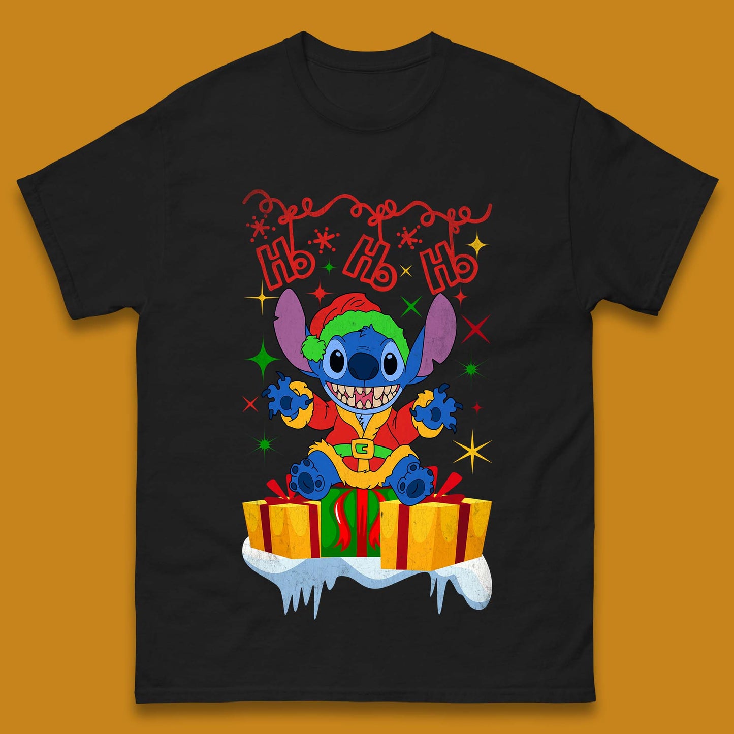 Elf Stitch Christmas Mens T-Shirt