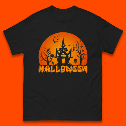Halloween Horror Scary Hunted House Scary Spooky Night Festive Gift Mens Tee Top