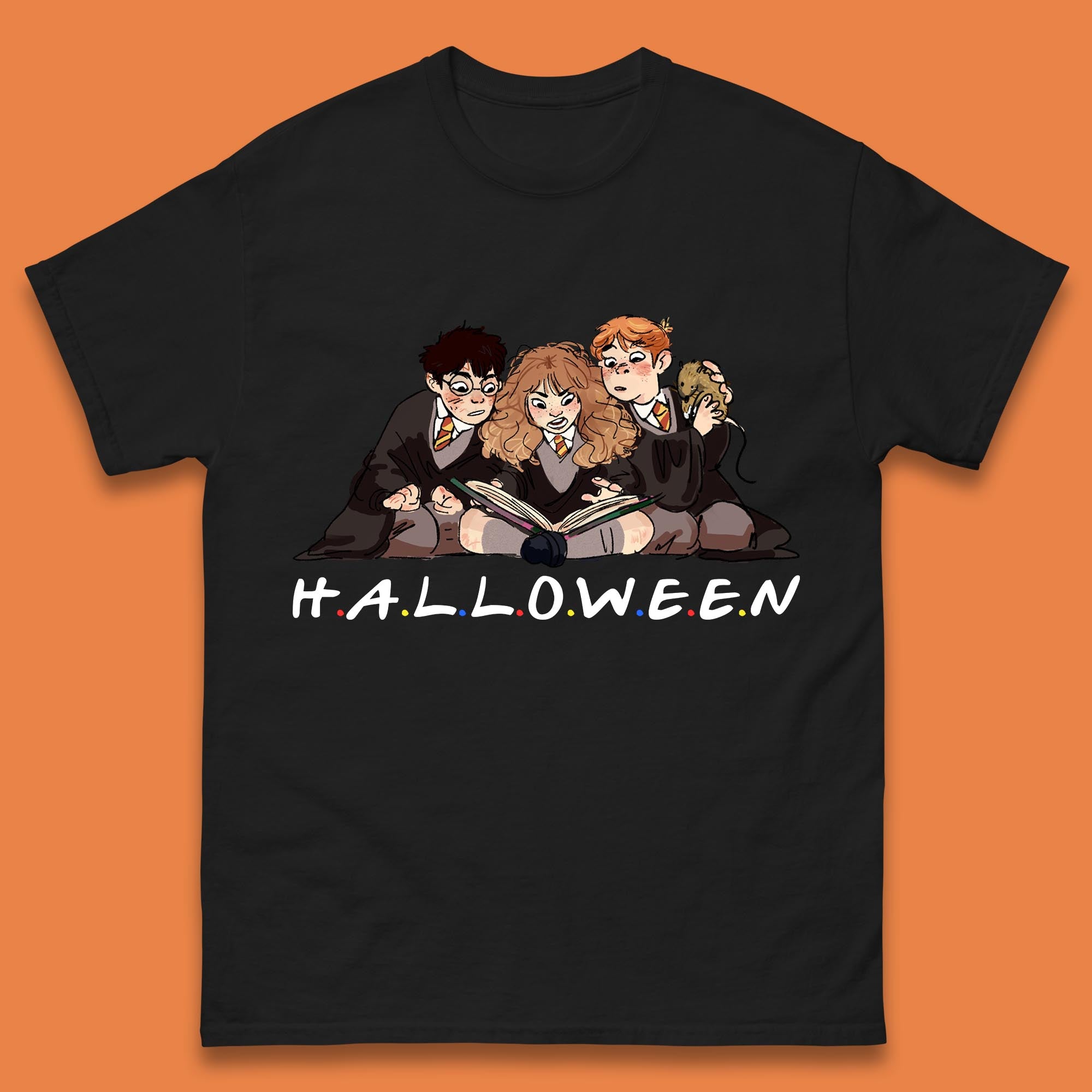 Halloween Harry Potter Series Character Harry, Ron and Hermione Friends Movie Spoof Fantasy Novels Film Mens Tee Top