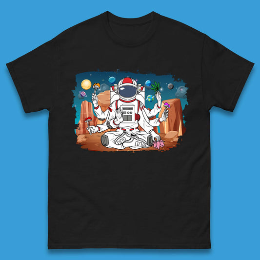Meditating Astronaut Yoga Mens T-Shirt