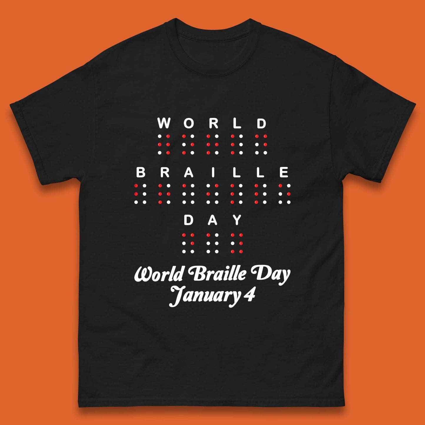World Braille Day Mens T-Shirt