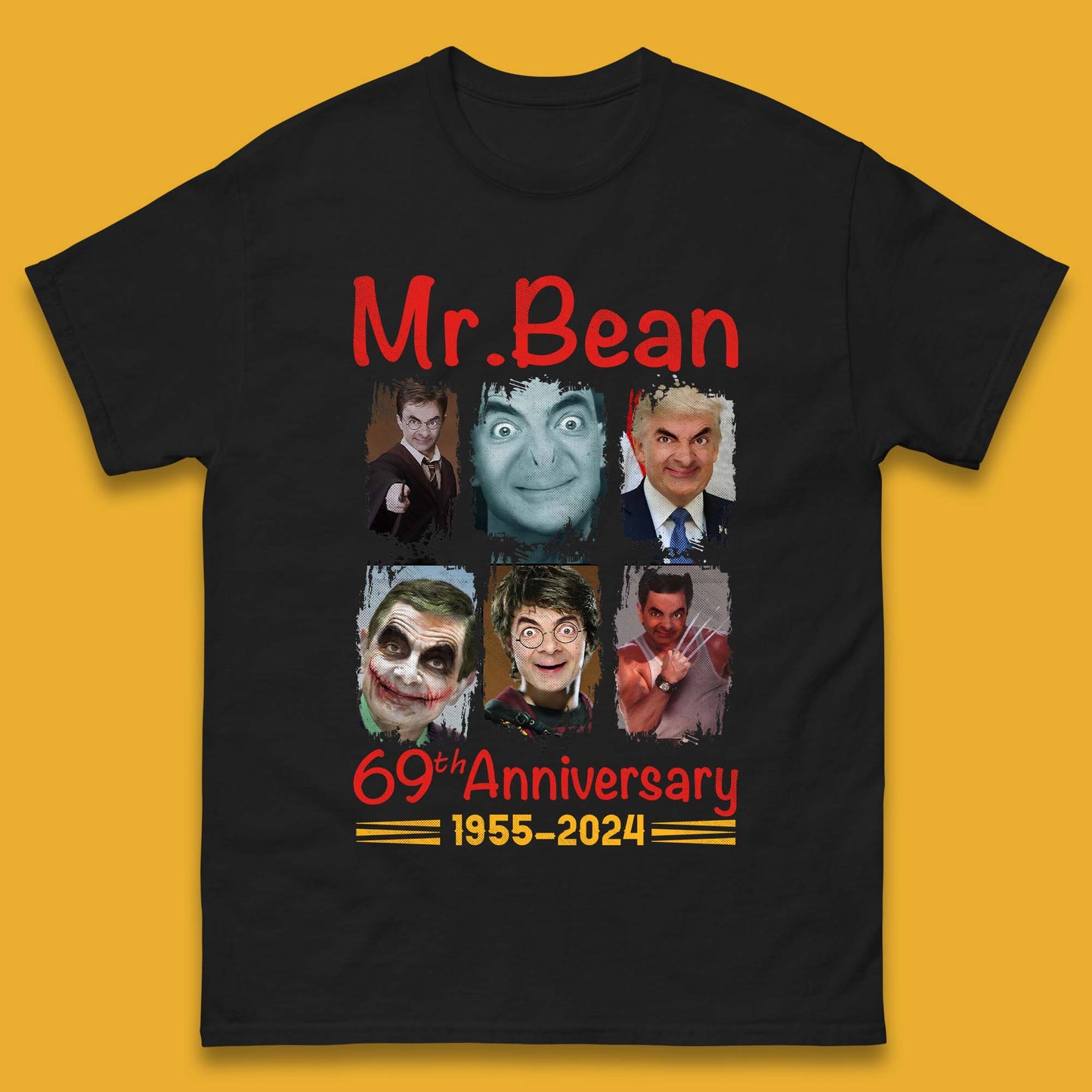 Mr. Bean 69th Anniversary Mens T-Shirt