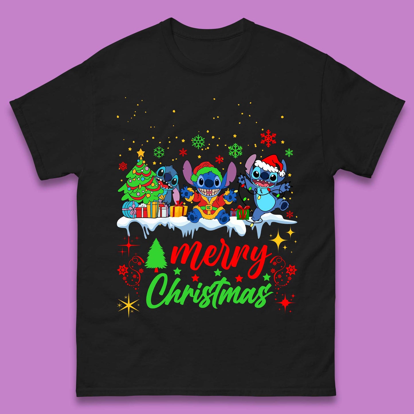 Stitch Squad Christmas Mens T-Shirt