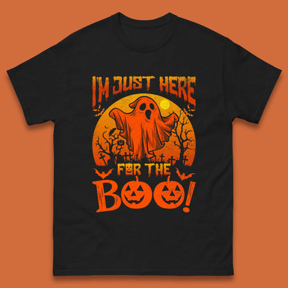 I'm Here For The Boo Halloween Horror Scary Boo Ghost Spooky Season Mens Tee Top