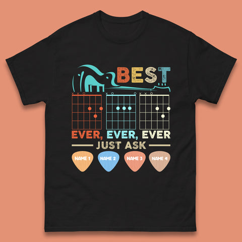 Personalised Best Guitar Dad Mens T-Shirt