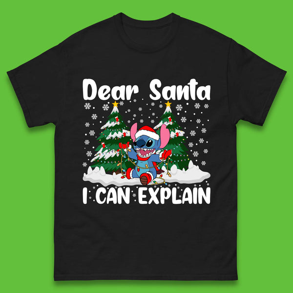 Santa Stitch Christmas Mens T-Shirt